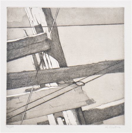 Karl Plattner Steccato, 1982;Acquaforte, 27,7 x 17,8 cm (lastra), in cornice...