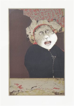 Karl Plattner La ragazza delusa, 1972;Litografia a colori, 43,6 x 28,2 cm...