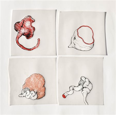 Anton Christian (* Innsbruck 1940) Senza titolo;4 serigrafie su lamina, 24 x...