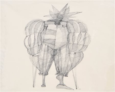 Paul Flora (Glurns/Glorenza 1922 – Innsbruck 2009) Lanzichenecco con una...