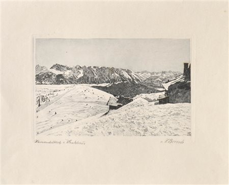 Hans Boresch (Berlin/Berlino 1890 – Innsbruck 1944) Monti del Karwendel dal...