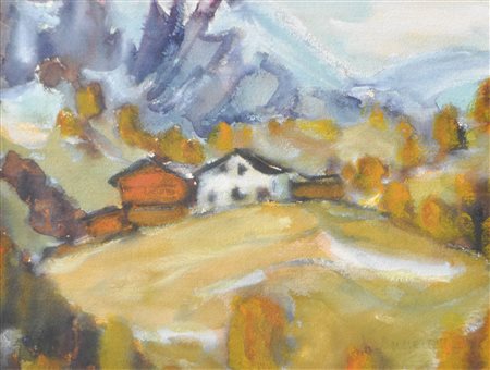 Hubert Mumelter (Bozen/Bolzano 1896 – 1981) Paesaggio autunnale in Val...