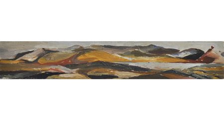 Maler um 1970/Pittore del 1970 ca. Lago di Caldaro;Olio su tela applicata su...