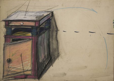 Giuseppe Debiasi Senza titolo, 1988;Tecnica mista su tela, 104 x 143 cm Firma...