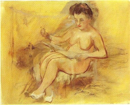 George Grosz Seduta nuda 1940