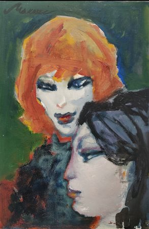 Mino Maccari La rossa e la bruna 1970