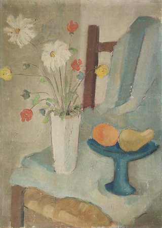 Bruno Calvani Natura morta con vaso di fiori 1959