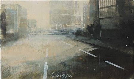 CANCOGNI AGOSTINO Lucca 1950 "Luce sulla città" 