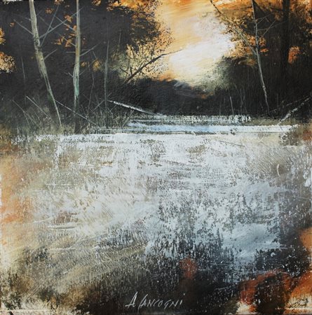 CANCOGNI AGOSTINO Lucca 1950 "Inverno nel bosco" 