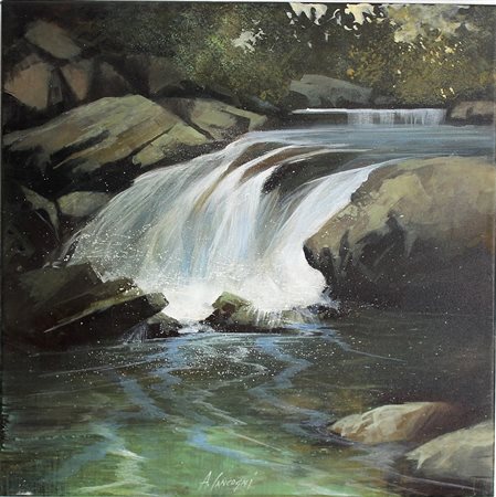 CANCOGNI AGOSTINO Lucca 1950 "Il torrente" 