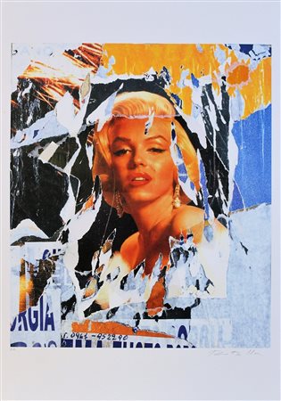 ROTELLA MIMMO Catanzaro 1918 – Milano 2006 "Omaggio a Marilyn" 