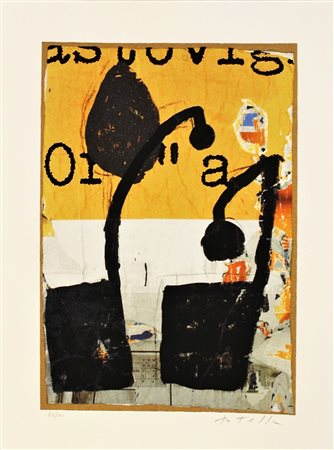 ROTELLA MIMMO Catanzaro 1918 – Milano 2006 "Mirò in nero" 