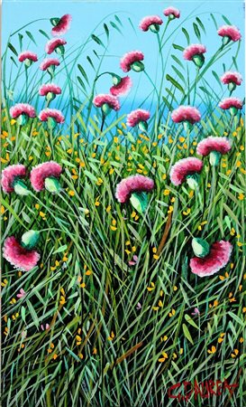 DAUREA GIOVANNI Caltanissetta 1955 "Cardi e mare blu" 