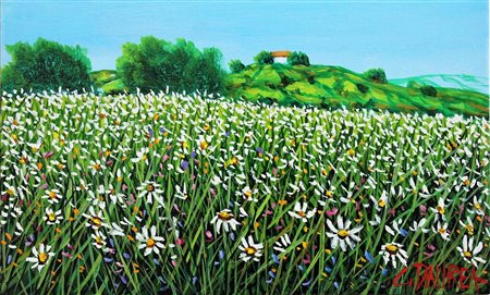 DAUREA GIOVANNI Caltanissetta 1955 "Campo di margherite"