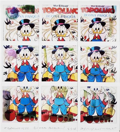 GALIMBERTI MAURIZIO Como 1956 "topolino 1532…buona Pasqua" 