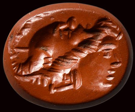 A roman red jasper intaglio. Gryllos. 