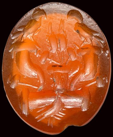 A roman carnelian intaglio. Allegorical emblema. 