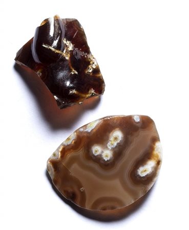 Two fragments of roman murrina vasa.