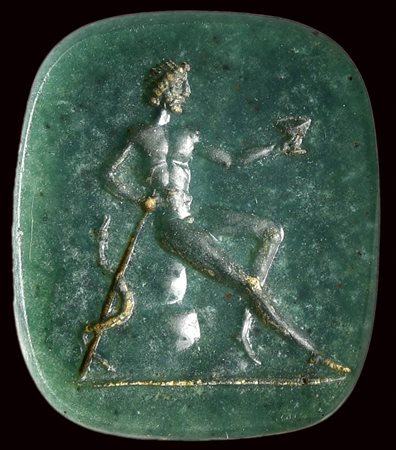 A postclassical crysoprase intaglio. Asclepius. 