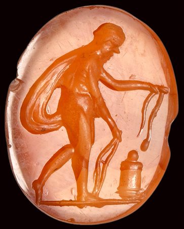 A post classical agate intaglio. Sacrifice scene. 