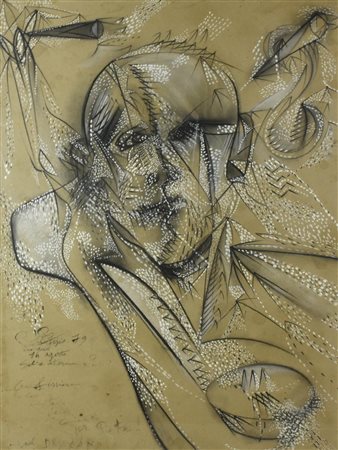 Pietro Bisio CARICATURA PER PIETRO NEL DRYLAND... tecnica mista su carta...