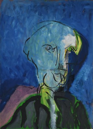 Giovanni Checchi PERSONAGGIO 2 olio su tela, cm 70x50 sul retro: firma,...