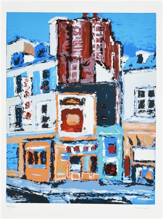 Orfeo Tamburi PARIGI litografia su carta Fabriano, cm 70x50 esemplare 76/150...