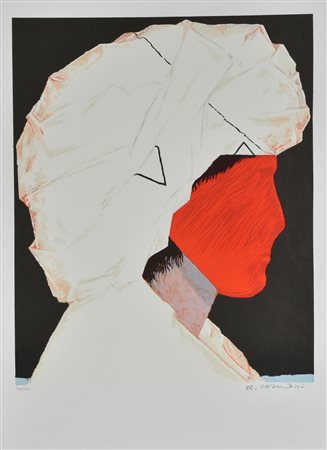 Arturo Carmassi PERSONAGGIO DELL'IMMAGINARIO N. 14 litografia su carta...