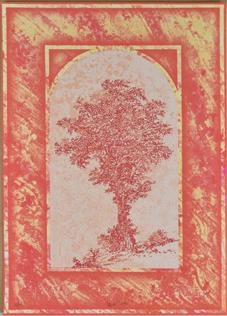 Fernando De Filippi SENZA TITOLO (ARANCIONE) litografia su carta, cm 68x47,5;...