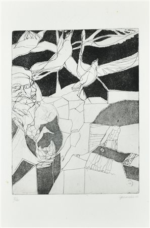 Luigi Guerricchio SENZA TITOLO acquaforte acquatinta su carta, battuta cm...