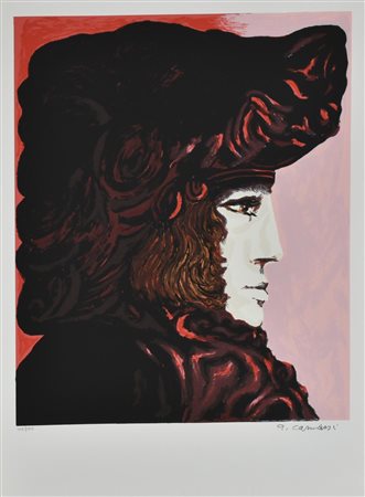 Arturo Carmassi PERSONAGGIO DELL'IMMAGINARIO N. 10 litografia su carta...