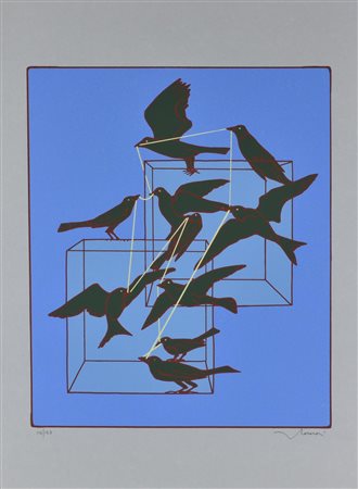 Francesco Casorati SENZA TITOLO serigrafia su carta, cm 70x50; es. 116/125 firma