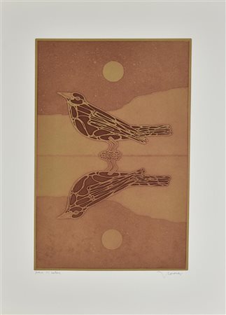 Francesco Casorati RIFLESSO incisione su carta, battuta cm 49x31,5, su foglio...