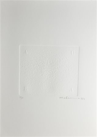 Enzo Bersezio SENZA TITOLO incisione su carta, battuta cm 17,7x20,3, su...