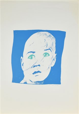 Ignoto VOLTO litografia, cm 70x50; es. P.A. firmato e numerato