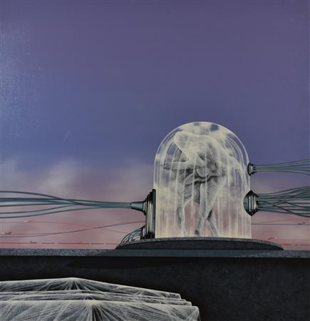 Franco Dellerba SENZA TITOLO acrilico su tela, cm 120x110 firma e data sul...