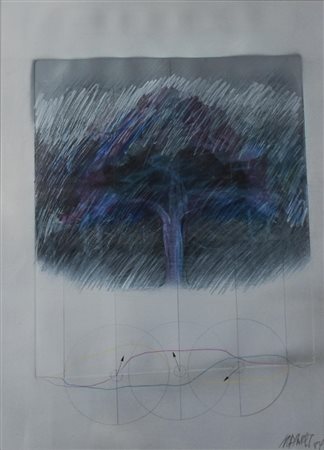 Noriaki Takahashi SENZA TITOLO tecnica mista su carta, cm 60x44 firma e data...