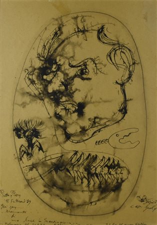 Pietro Bisio UNA LUCE IN SCANDINAVIA tecnica mista su carta applicata su...