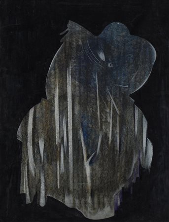 Cesare Paolantonio TESTA E BESTIA tecnica mista su carta intelata, cm...