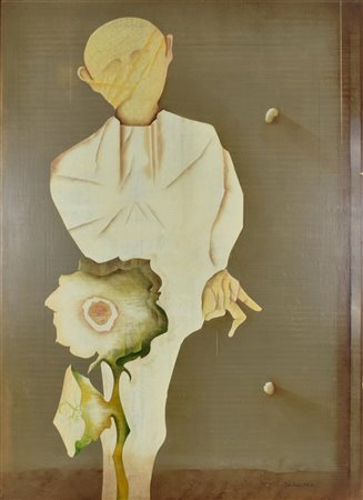 Cesare Paolantonio PROBABILE TEATRO 17 olio su tela, cm 102x73 firma e data...