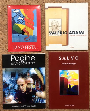 ARTE ITALIANA DEL DOPOGUERRA (SCHIFANO, FESTA, SALVO E ADAMI) - Lotto unico di 4 cataloghi