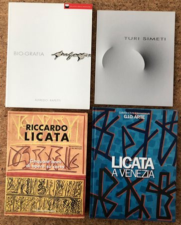 ARTE ITALIANA DEL DOPOGUERRA (LICATA, SIMETI E RAPETTI) - Lotto unico di 4 cataloghi