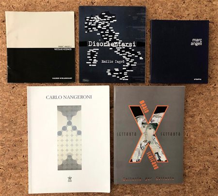 ARTE DEL DOPOGUERRA (ISGRÒ, SCHIFANO, ANGELI, NANGERONI) - Lotto unico di 5 cataloghi