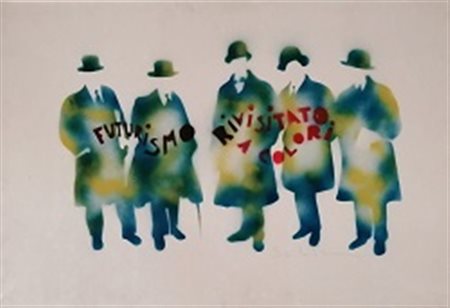 Mario Schifano "Futurismo rivisitato a colori” 1970