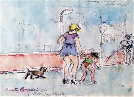 Walter Piacesi "Lungomare a cattolica" 1977