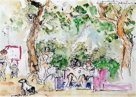 Walter Piacesi "“Cattolica, il viale delle Tamerici” 1997	