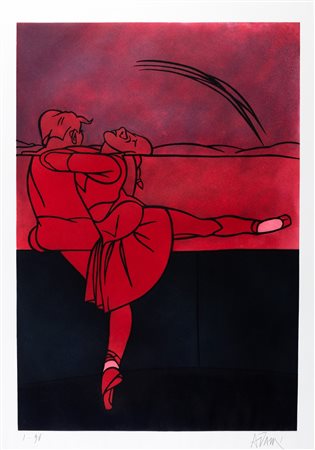 Valerio Adami (Bologna 1935)  - Passo di danza