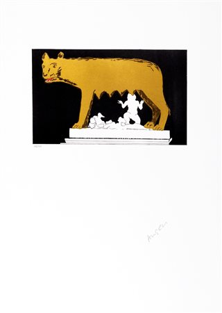 Franco Angeli (Roma 1935-1988)  - La Lupa di Roma