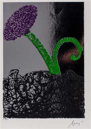 Enrico Baj (Milano 1924-Vergiate 2003)  - I fiori n°2 e n°5, 1971
