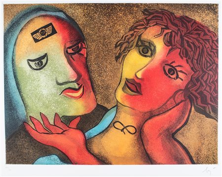 Enrico Baj (Milano 1924-Vergiate 2003)  - Abbraccio